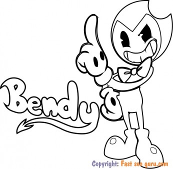 bendy ink machine coloring in sheets