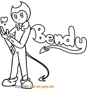 Coloring pages bendy and the ink machine