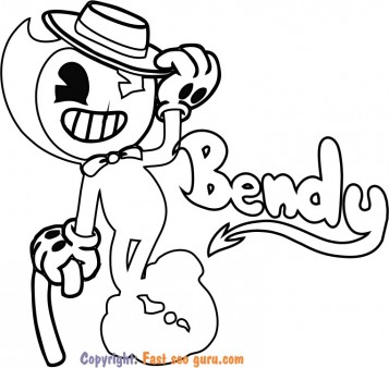 Pages to color bendy dancing printable