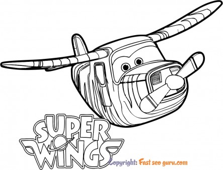 cute coloring pages super wings bello printable