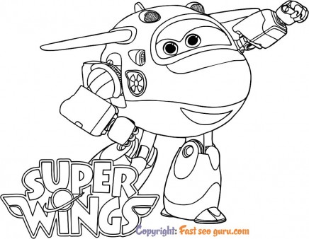 Super Wings Jett pages to color for free