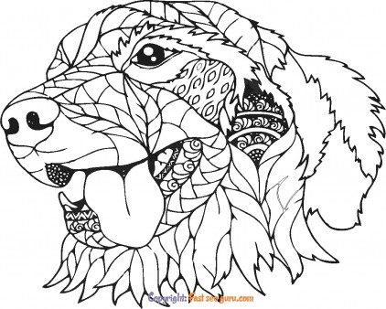 dog coloring pages for adults to print