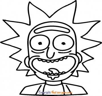 picture to color  rick to print