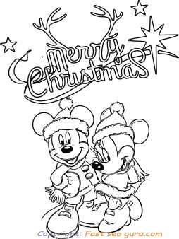 mickey mouse christmas coloring pages free print