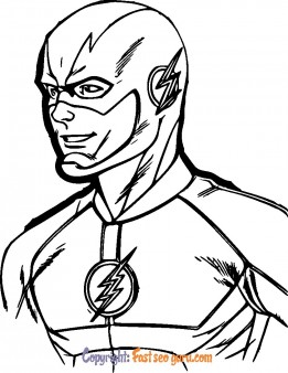 Flash superhero pages to color to printable