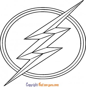 flash logo coloring in pages