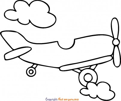 Airplane for kids coloring pages