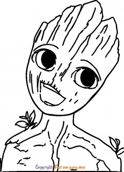 Groot marvel coloring pages printable