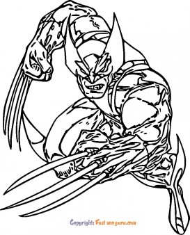 drawings to color wolverine to print