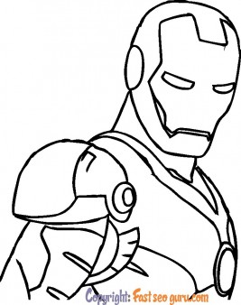 iron man pictures to color and print