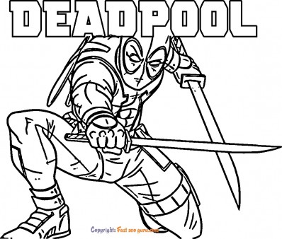 easy deadpool coloring pages to print