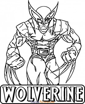 superheroes wolverine x-men coloring sheet