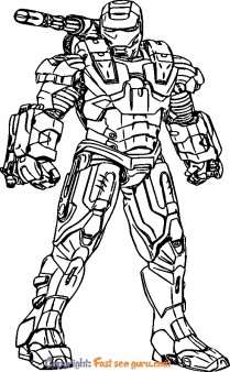 war machine marvel iron man coloring pages