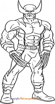 marvel wolverine colouring pages for kids