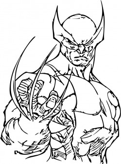 picture to color of wolverine to print out