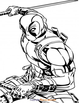 pictures to color deadpool cartoon
