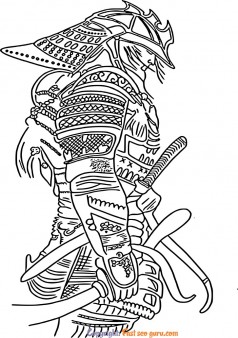 pictures of japanese samurai warriors coloring pages