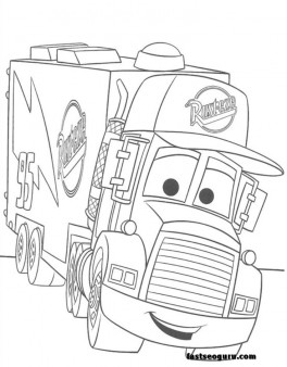 Cars  Wallpaper on Free For Kids Mack Car 2 Coloring Pages Disney   Printable Coloring