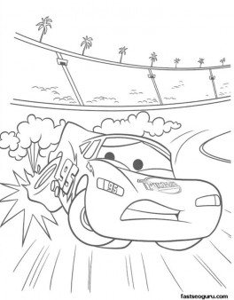 Free Printable car 2 coloring pages McQueen Disney Characters 