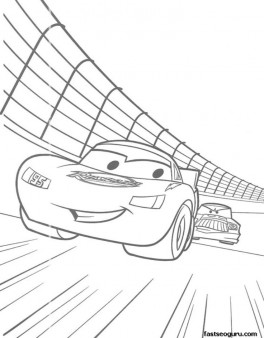 Printable coloring pages mcqueen rac car 2 movies