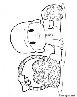 Printable coloring pages cartoonPocoyo and his easter egg