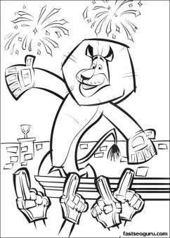 Pirnt out Madagascar 3 Alex coloring pages