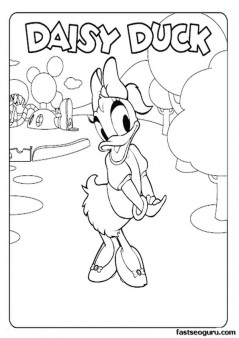Printable Coloring Sheet Mickey Mouse Clubhouse Daisy Duck Free Printable Coloring Pages For Kids