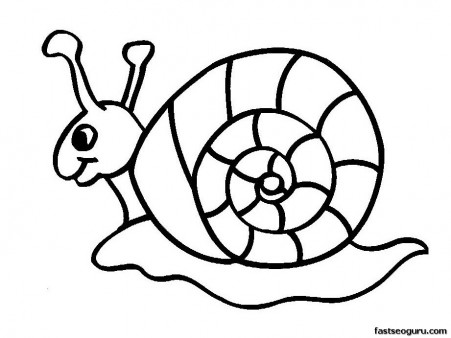 Printable coloring pages animal snails for kids