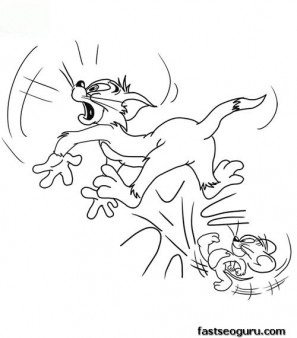Print out Tom and Jerry Coloring Page