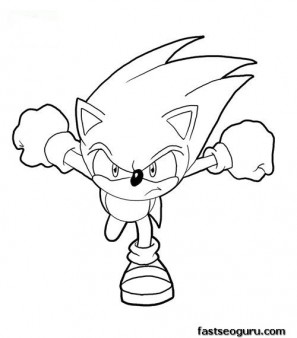 Printable Sonic The Hedgehog Coloring Page