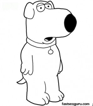Printable Brian Family Guy Coloring Page