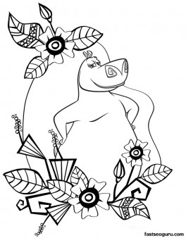 Madagascar 4 Gloria coloring pages