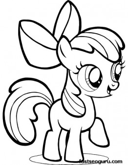 Aplle on Printable My Little Pony Friendship Is Magic Apple Bloom Coloring