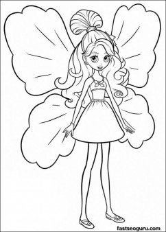 Barbie Coloring on Barbie Thumbelina Janessa Coloring Pages   Printable Coloring