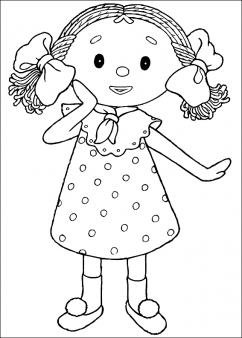 Printable Looby Loo Andy Pandy coloring page