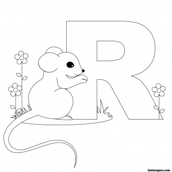  Printable Animal Alphabet worksheets Letter R is for Rat