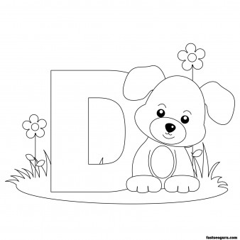 Printable Animal Alphabet worksheets Letter D for Dog ...