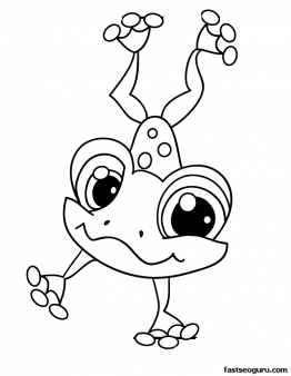 Printable Littlest Pet Shop Coloring Page  Frog