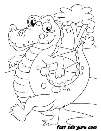 valentine coloring pages alligators - photo #45