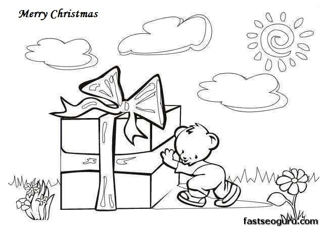 christmas greeting coloring pages - photo #21