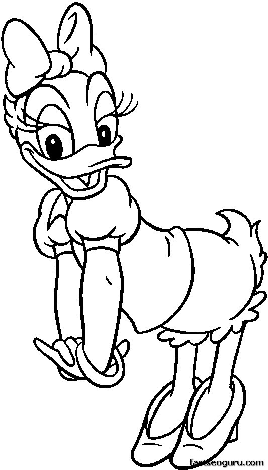 daisy duck coloring pages for kids - photo #2