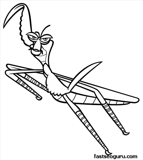 mantis coloring pages - photo #21