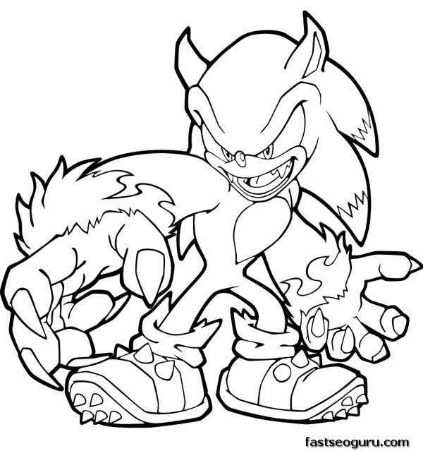 yellow sonic printable coloring pages - photo #22