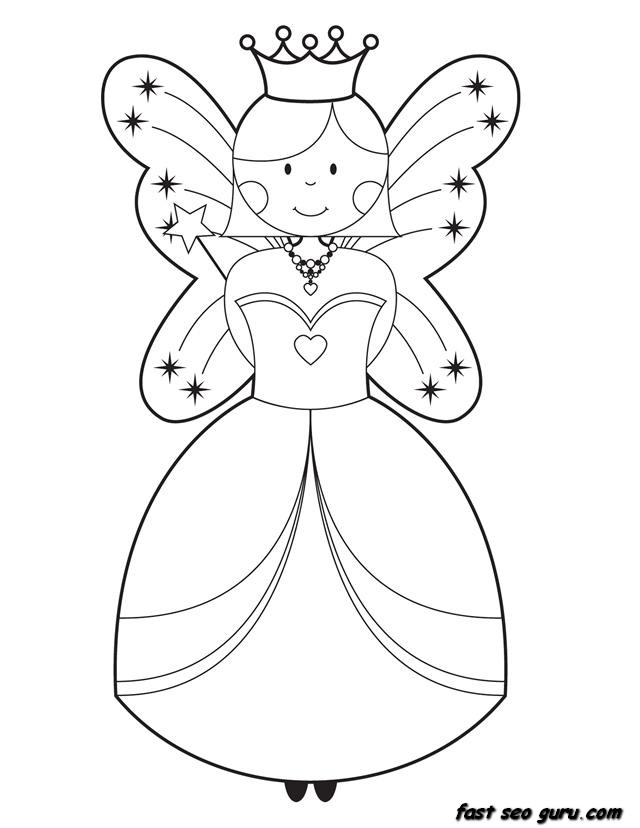 fairy coloring pages for girls to print - photo #9