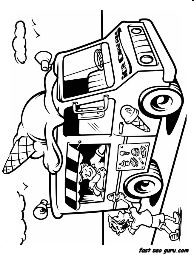 ice cream stand coloring pages - photo #5