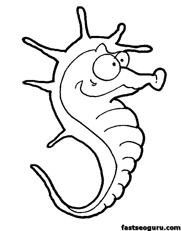 ocean creatures coloring pages free - photo #50