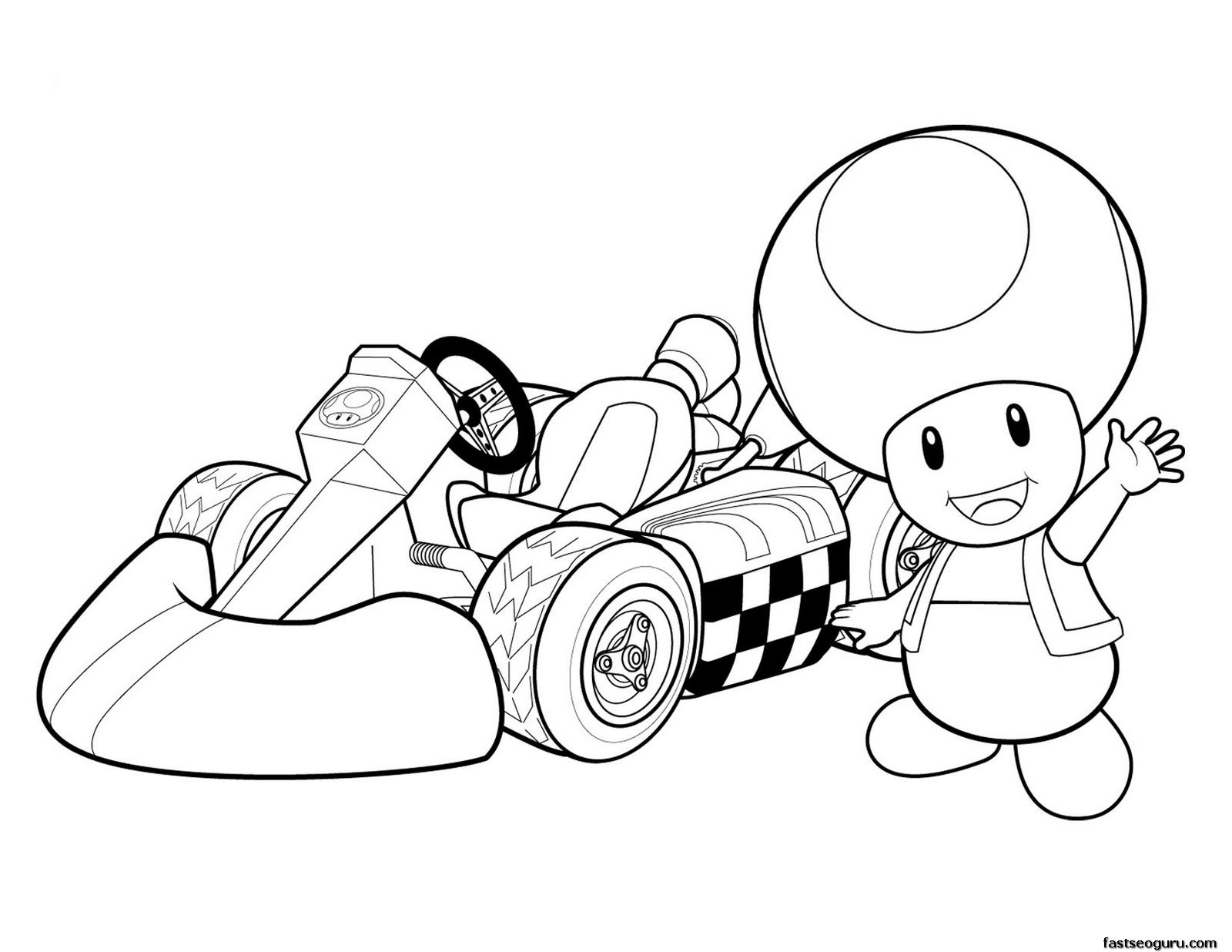 Homepage » Cartoon » Print out Super mario and Toad coloring pages