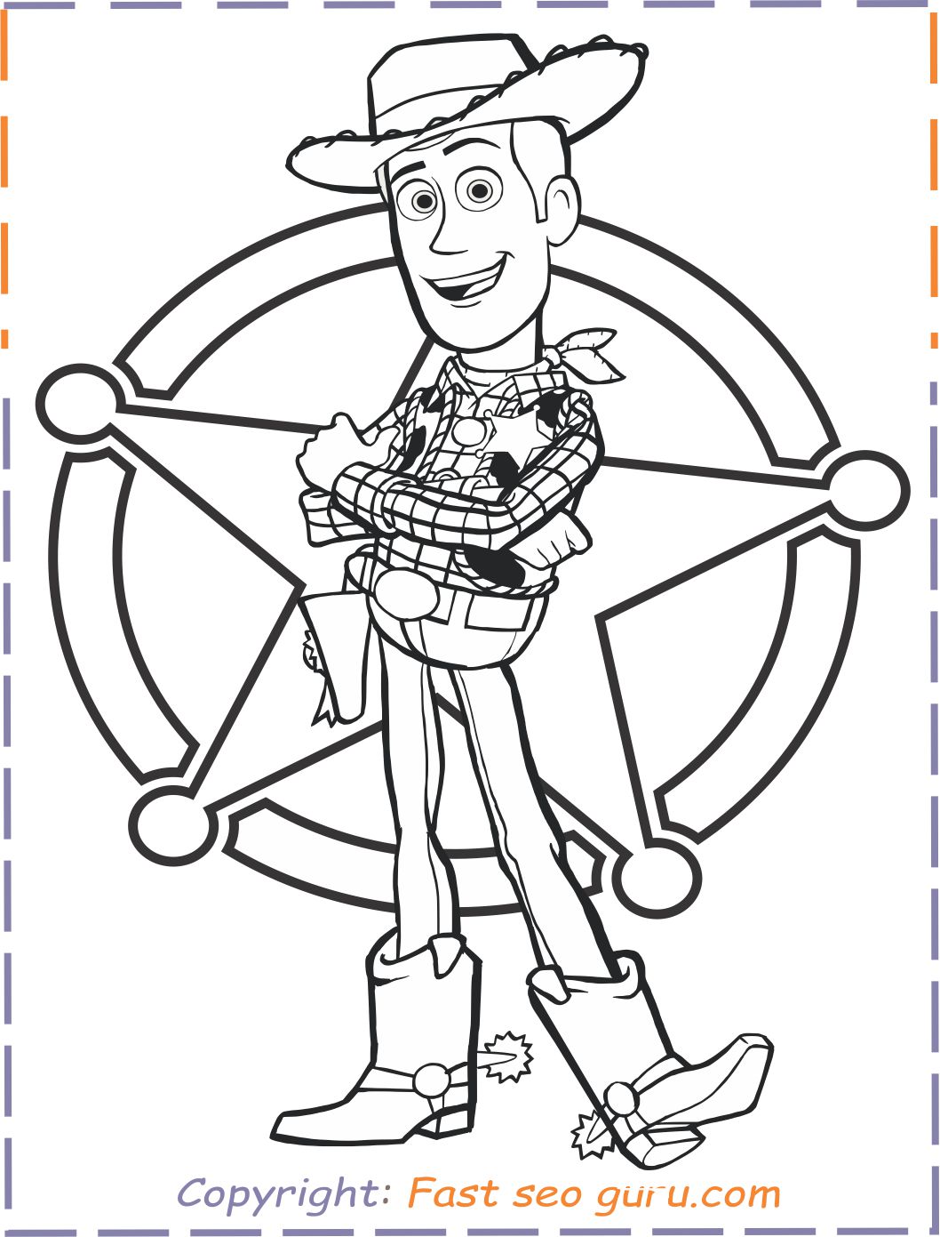 Toy Story 20 Woody Coloring Pages