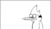 regularshow blue jay and Rigby is the raccoon
