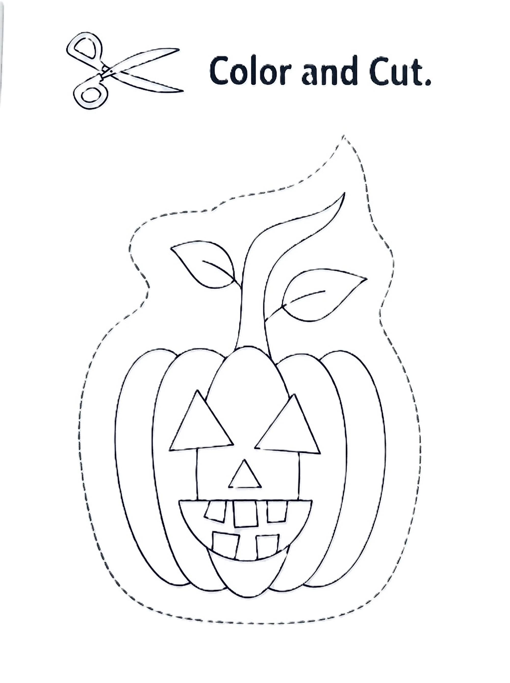 Pumpkin Color And Cut Printable